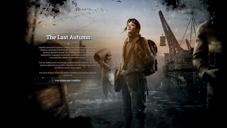 Дополнение Frostpunk: The Last Autumn расскажет о мире игры до наступления зимы