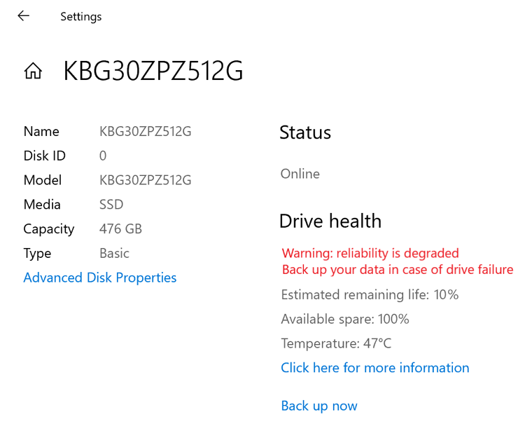 Windows 10 дополнилась средствами мониторинга «здоровья» SSD-накопителей